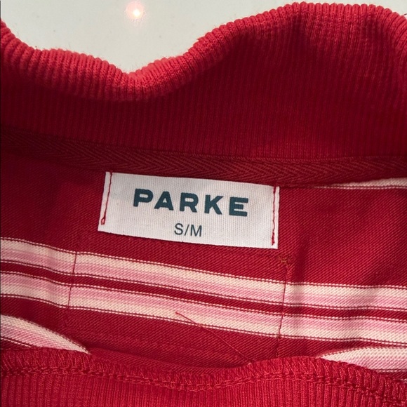 NEW PARKE 
Valentines Stripe Mockneck 
Size S/M - Picture 5 of 9